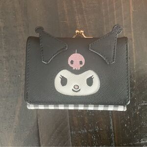 Sanrio Black and White Trifold Wallet with Cute Character Design